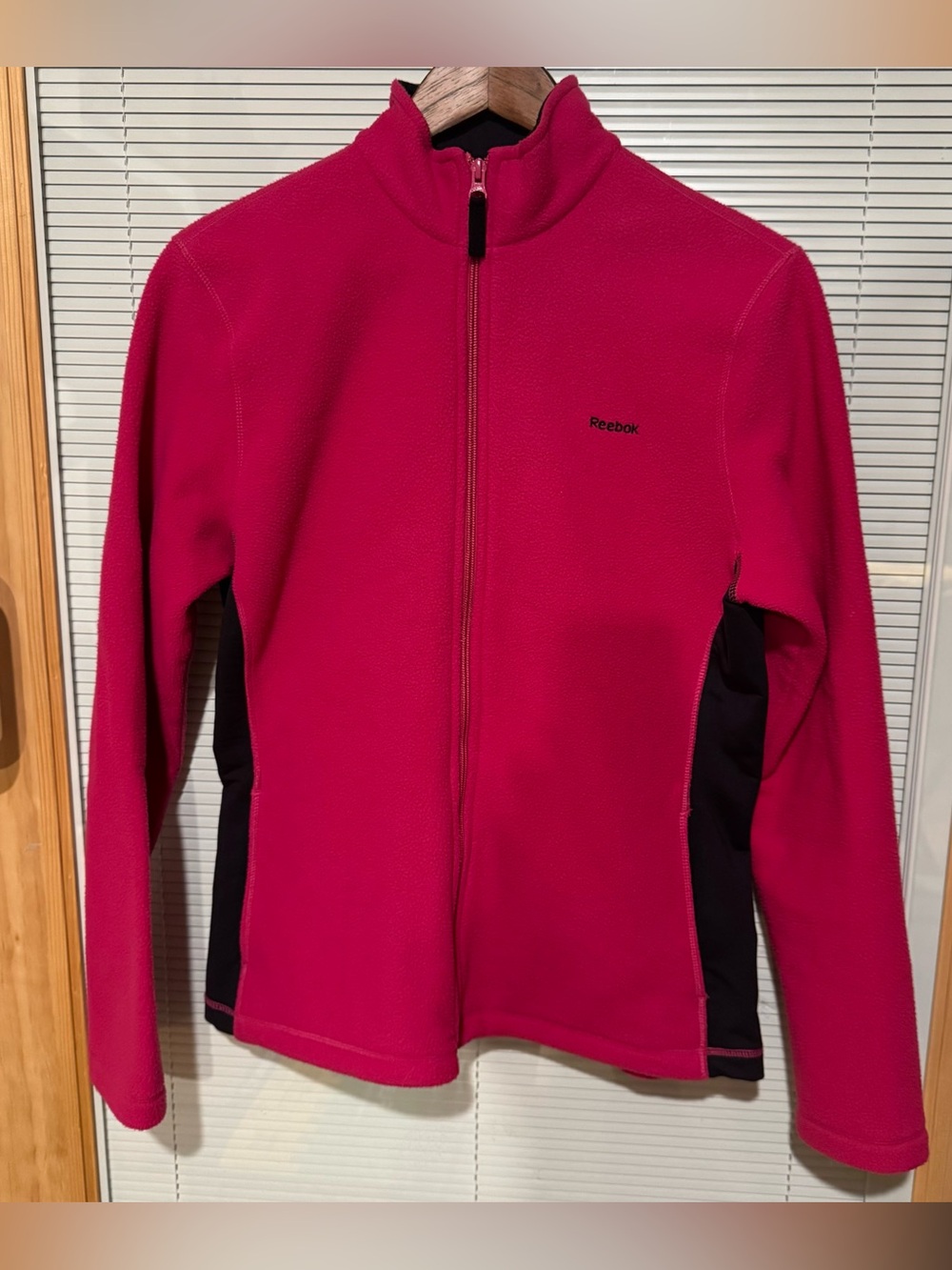 Reebok Hot Pink and Black Full-Zip Women’s Fleece Jacket